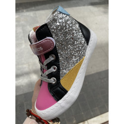 Botín deportivo Conguitos multi patchwork glitter