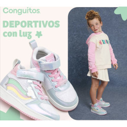 Botín deportivo Conguitos con arcoiris de luz