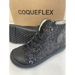 Botín respetuoso Coqueflex glitter negro